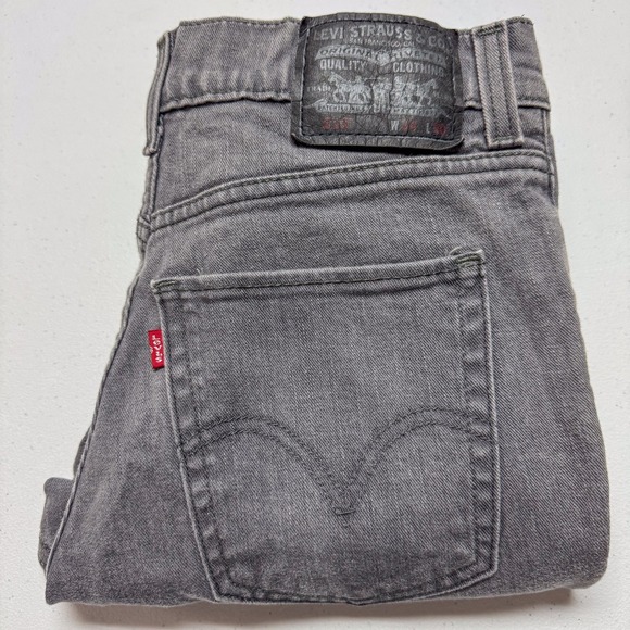 Levis 510 Jeans‎ Mens 34 Gray Super Skinny Stretch Denim Pants Commuter 30x30 - Picture 1 of 16